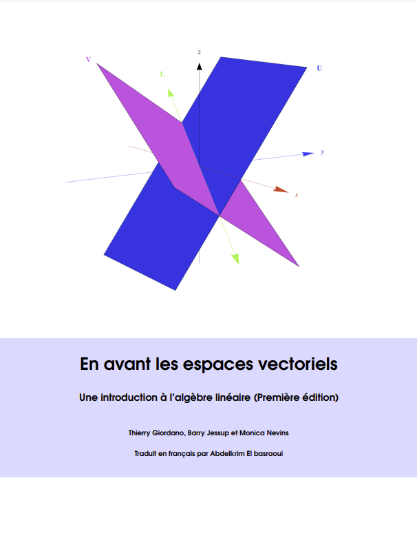 Page couverture du manuel